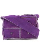 Chanel Vintage Logo Shearlings Shoulder Bag - Pink & Purple