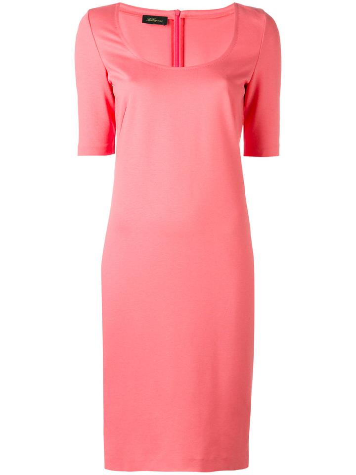 Les Copains - Scoop Neck Dress - Women - Polyamide/spandex/elastane/viscose - 46, Women's, Pink/purple, Polyamide/spandex/elastane/viscose