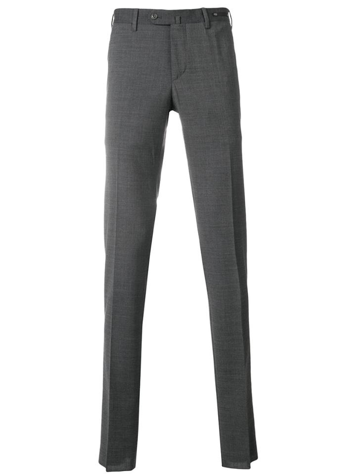 Pt01 Creased Straight Leg Trousers - Grey