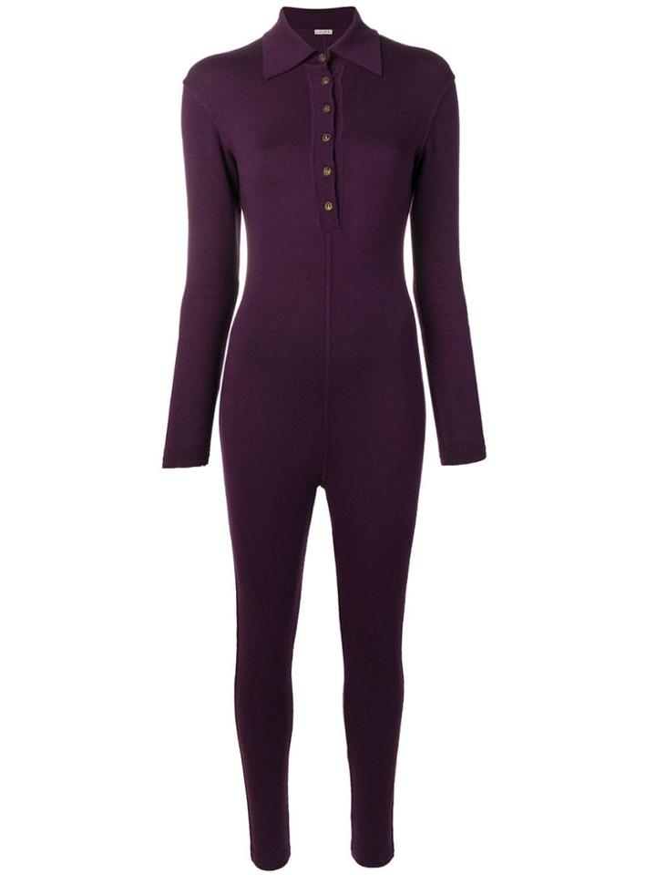 Alaïa Vintage Knitted Jumpsuit - Purple