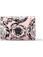 Versace 'palazzo Medusa' Patent Foldover Clutch, Women's, Pink/purple, Patent Leather