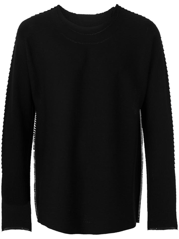 Issey Miyake - Perforated Jumper - Men - Cotton/nylon - M, Black, Cotton/nylon
