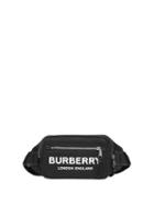Burberry Logo Print Nylon Bum Bag - Black