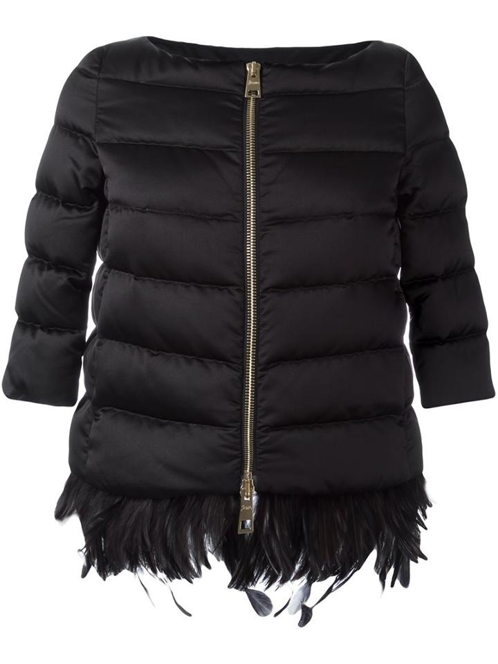 Herno Padded Jacket, Women's, Size: 40, Black, Silk/feather Down/polyamide/rooster Feathers