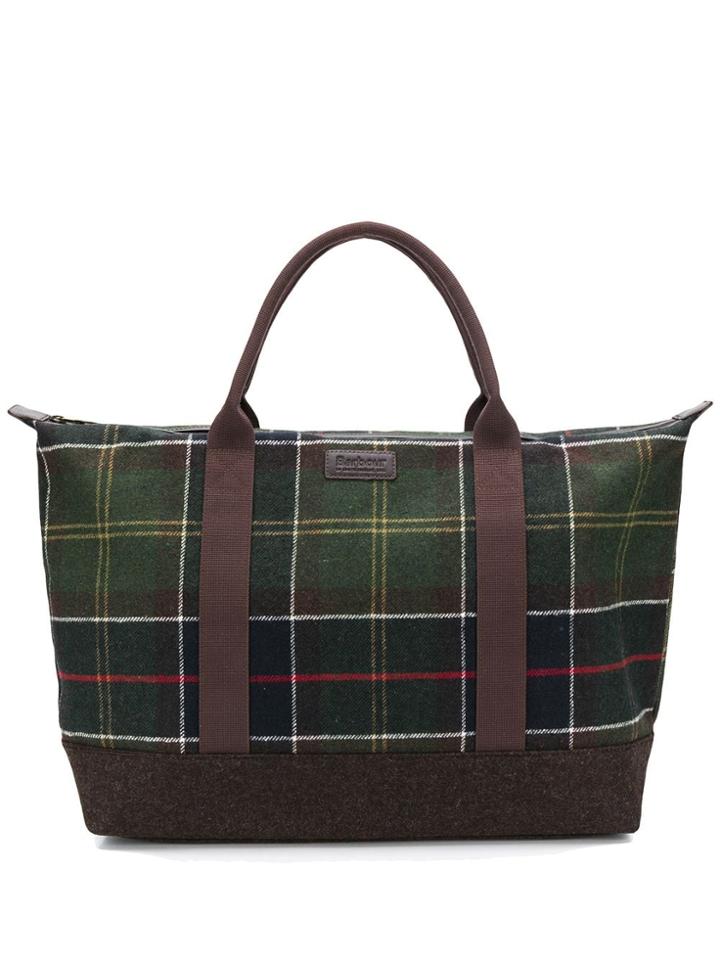 Barbour Elgin Tartan Holdall - Green