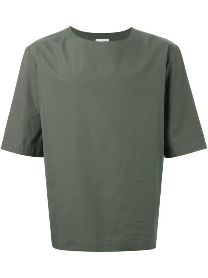 Lemaire Plain T-shirt, Men's, Size: 44, Green, Cotton