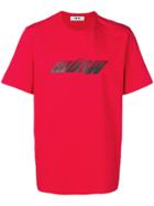 Msgm Inverted Logo T-shirt - Red