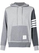 Thom Browne Hoodie Pullover With Tonal Fun Mix In Classic Loop Back