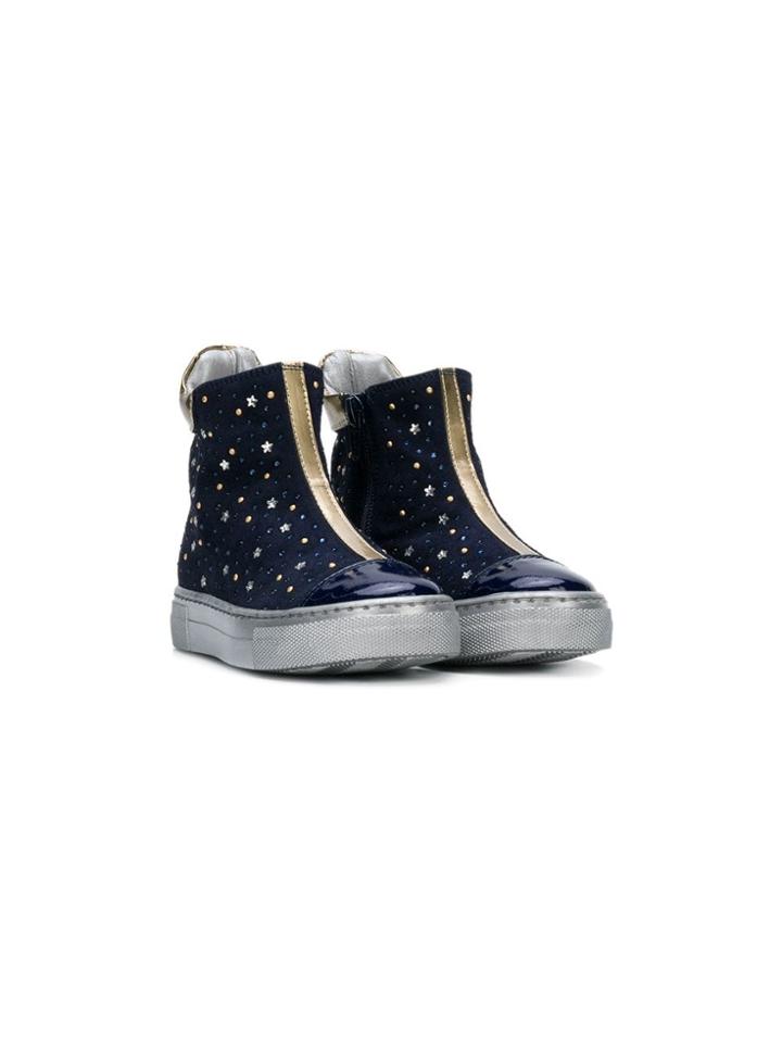 Quis Quis Teen Embellished Ankle Boots - Blue