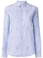 Kenzo Stripe Print Shirt, Women's, Size: 34, Blue, Cotton