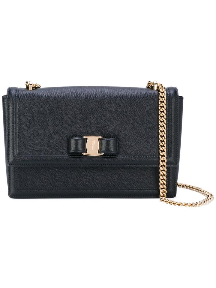 Salvatore Ferragamo - Vara Shoulder Bag - Women - Leather - One Size, Black, Leather
