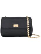 Chanel Vintage Line Chain Shoulder Bag - Black
