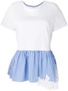 P.a.r.o.s.h. - Striped T-shirt - Women - Cotton - S, White, Cotton