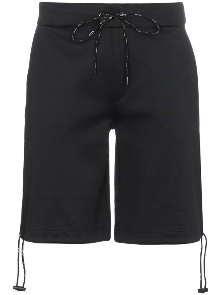 Valentino Vltn Print Cotton Blend Shorts - Black
