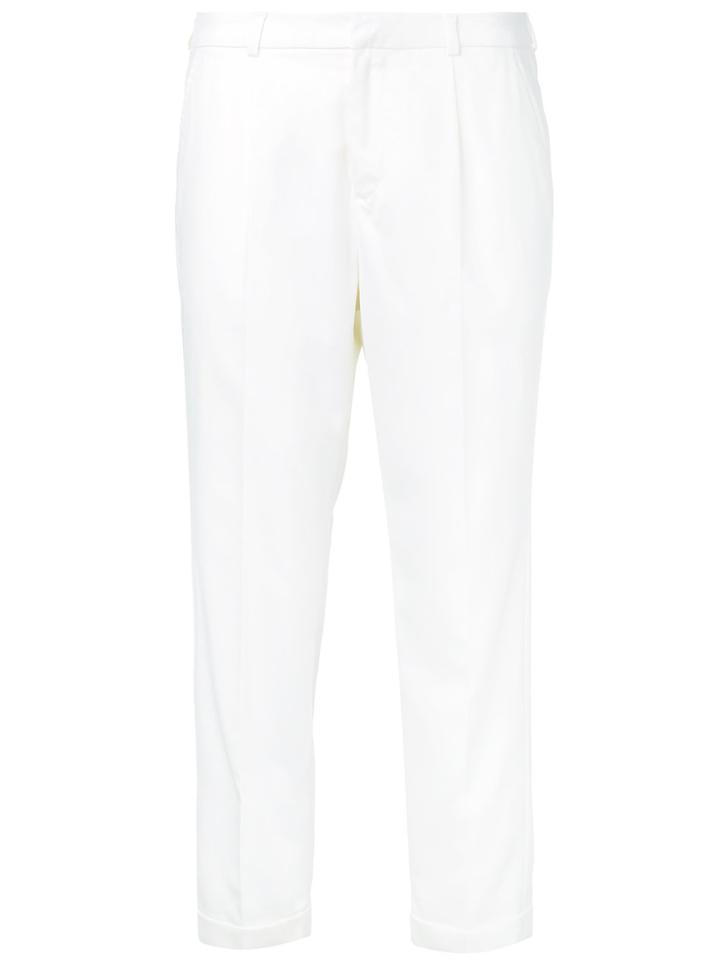 Loveless Cropped Tailored Trousers - White