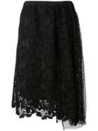 No21 - Lace And Mesh Skirt - Women - Silk/polyester/acetate - 40, Black, Silk/polyester/acetate