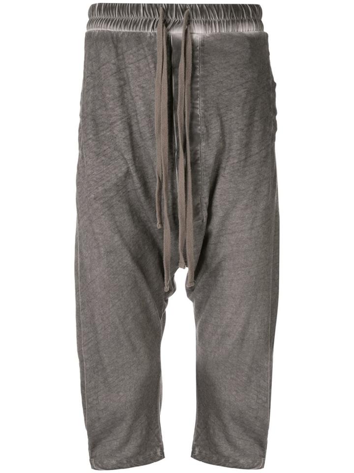 Thom Krom Cropped Relaxed-fit Trousers - Grey