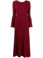 N.peal Ribbed Cashmere Midi Dress - Red