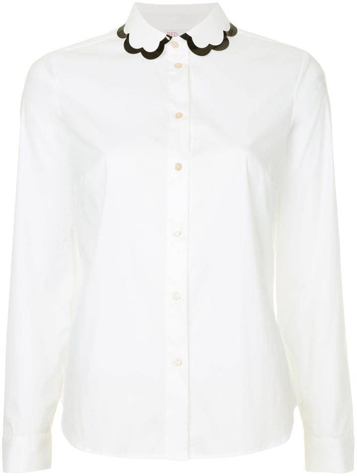 Red Valentino Scallop Collar Shirt - White