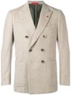 Isaia Classic Double-breasted Blazer - Neutrals