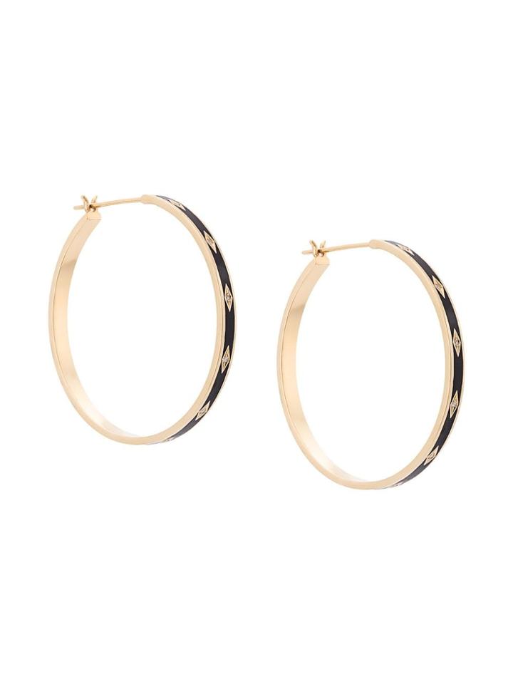 Azlee Night Sky Large Hoops - Yellow & Orange