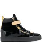 Giuseppe Zanotti Design Archer Velvet Hi-top Sneakers - Black