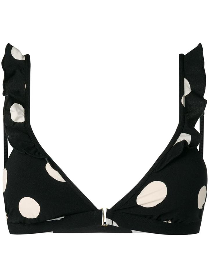 Love Stories Polka Dot Bikini Top - Black