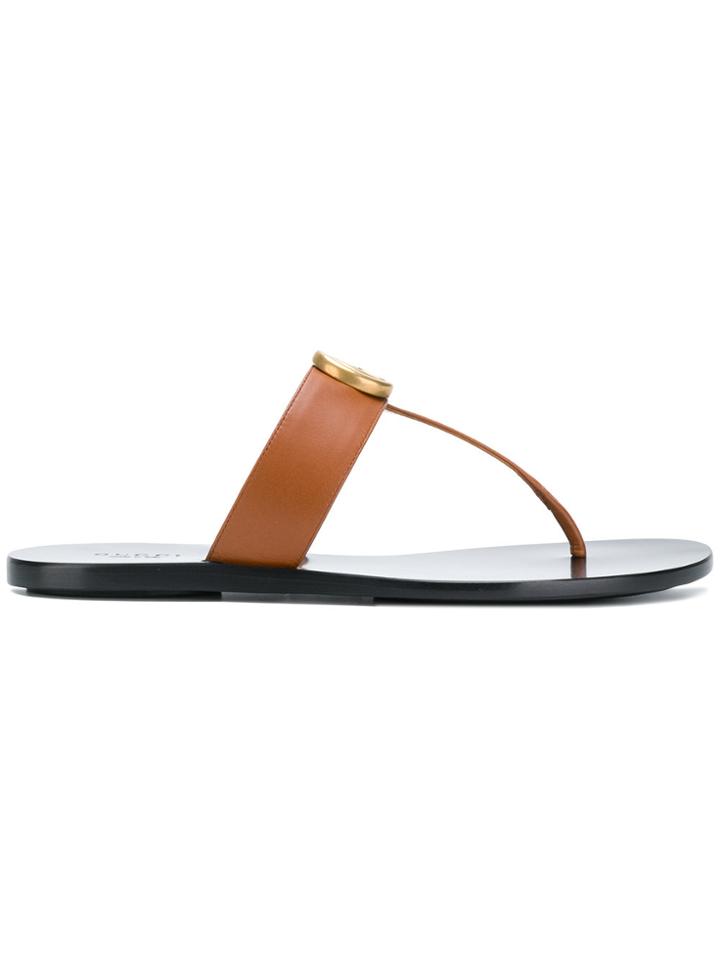Gucci Gg Thong Sandals - Black