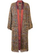 Etro Jacquard Edging Knitted Coat - Multicolour