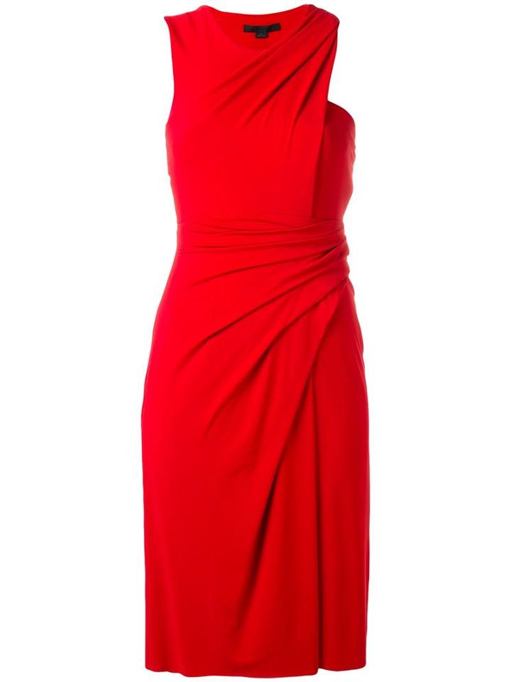 Alexander Wang Wrap Effect Draped Dress, Women's, Size: 4, Red, Nylon/spandex/elastane/acetate