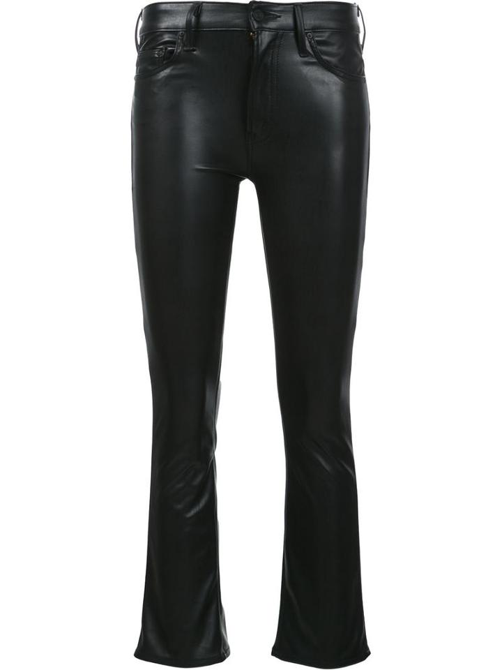 Mother 'insider Crop' Trousers, Women's, Size: 29, Black, Polyurethane/polyester/spandex/elastane/artificial Fur