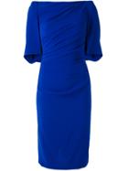 Talbot Runhof Gathered Dress - Blue