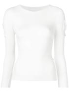 Pleats Please By Issey Miyake Fitted Knitted Top - White