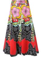 Alice+olivia Floral Print A-line Skirt
