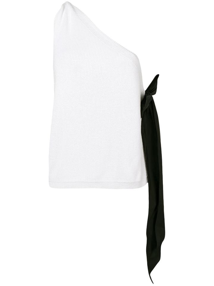 No21 One Shoulder Knit Top - White