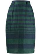 Versace Pre-owned 1980s Striped Wrap Skirt - Green
