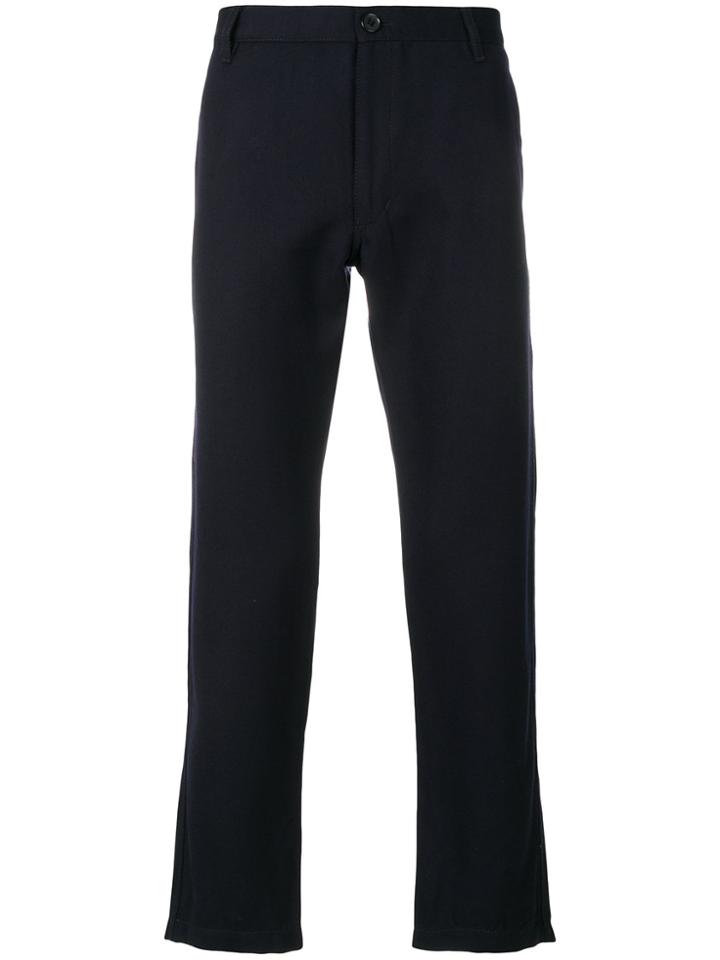 Comme Des Garçons Shirt Straight Leg Tailored Trousers - Blue