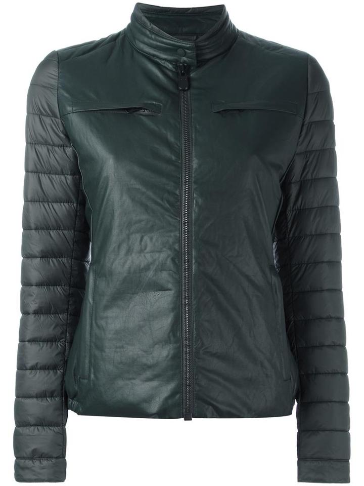 Save The Duck Padded Jacket, Women's, Size: 2, Green, Polyurethane/viscose/nylon/polyester