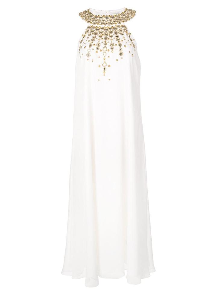 Rachel Zoe Sabrina Embellished Midi Dress - White