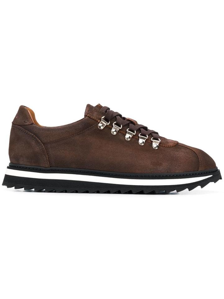Doucal's Hook Lace-up Sneakers - Brown