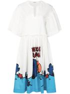 P.a.r.o.s.h. Graphic Oversized Dress - White