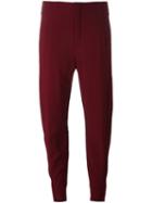 Chloé Cropped Trousers, Women's, Size: 40, Red, Silk/acetate/viscose