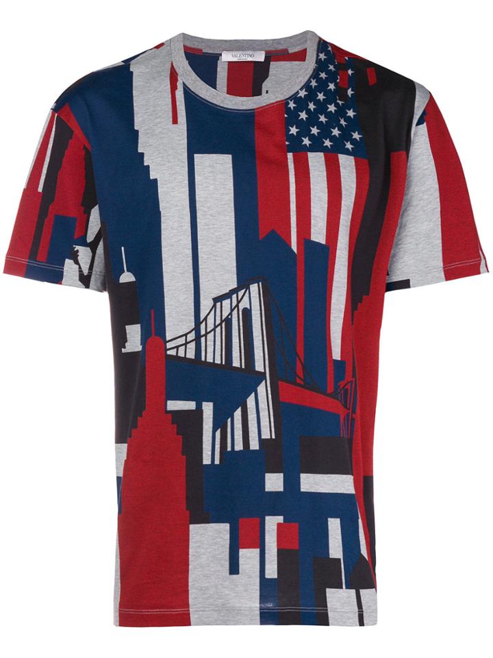 Valentino Multi-pattern T-shirt - Blue