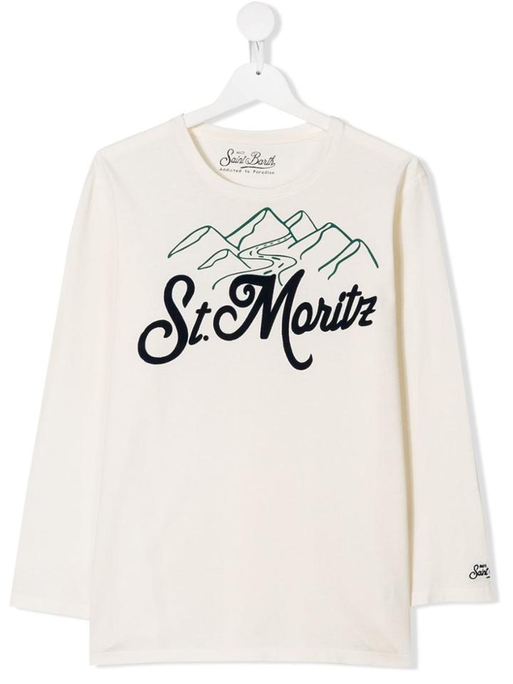 Mc2 Saint Barth Kids St Moritz Print T-shirt - White