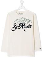 Mc2 Saint Barth Kids St Moritz Print T-shirt - White