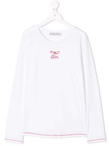 Baby Dior Teen Mlle Dior Printed Top - White
