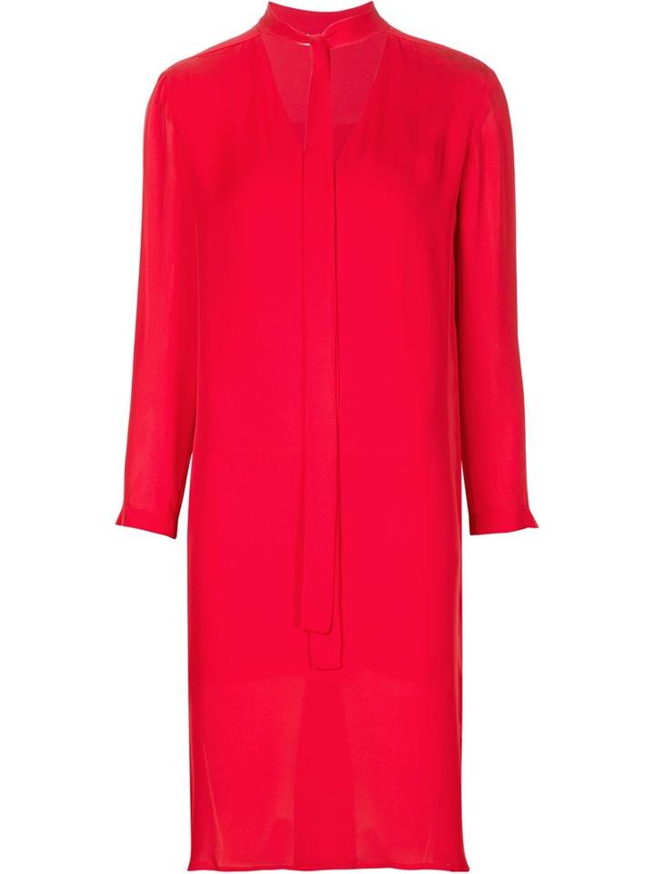 Rosetta Getty Tie Neck Shift Dress
