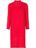 Rosetta Getty Tie Neck Shift Dress