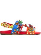 Dolce & Gabbana Embellished Brocade Sandals