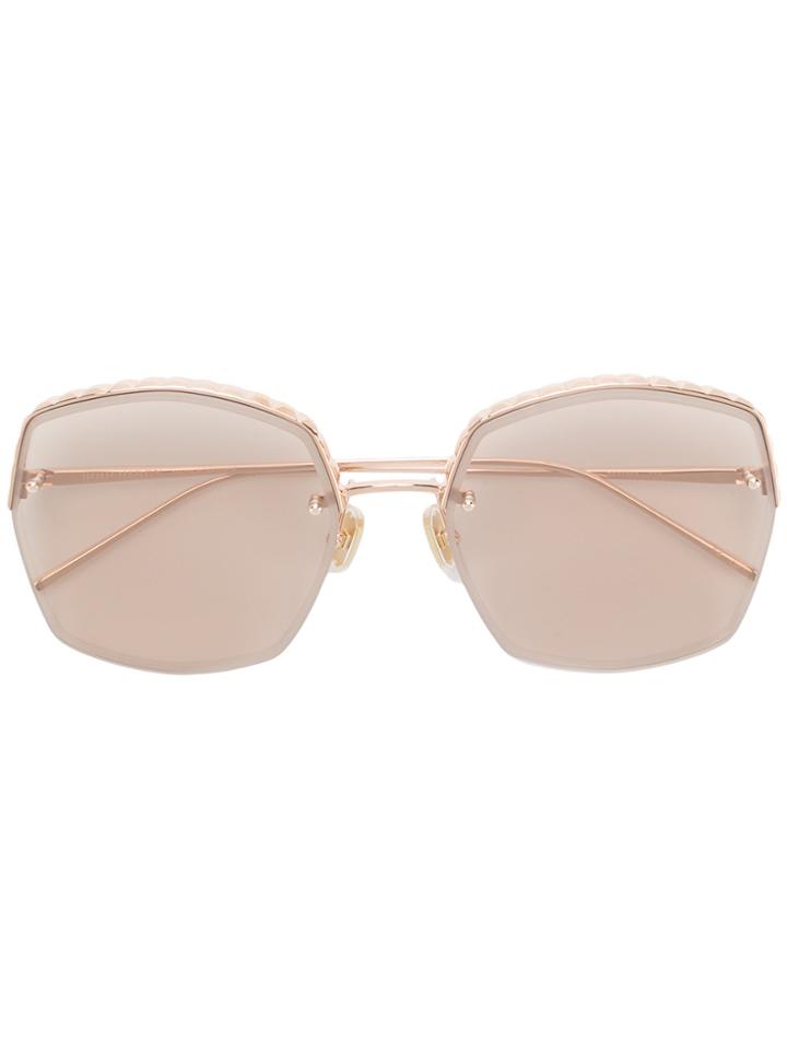Boucheron Square Frame Sunglasses - Metallic